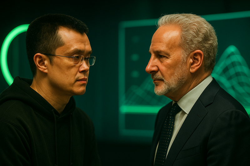 Changpeng Zhao dan Peter Schiff Siap Debat Soal Bitcoin vs Emas
