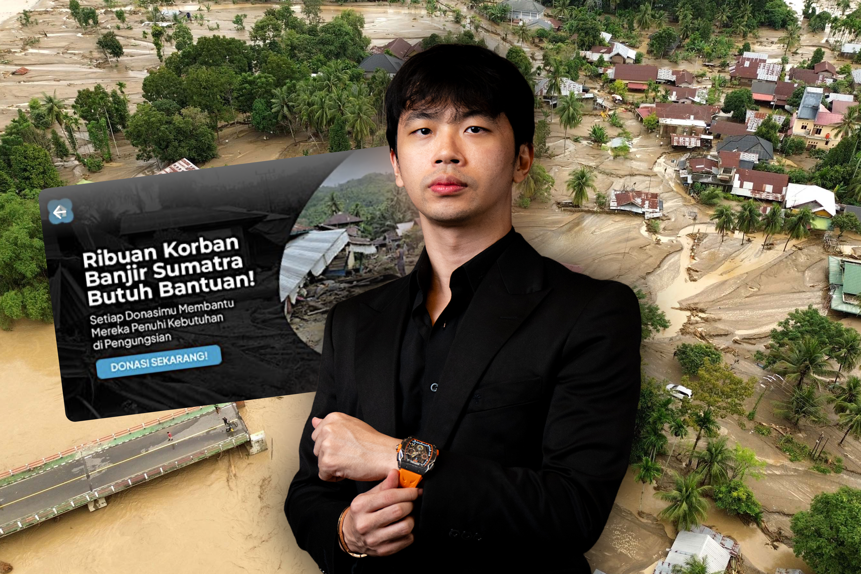 Founder & CEO Triv, Gabriel Rey, Beri Donasi untuk Korban Banjir di Sumatera