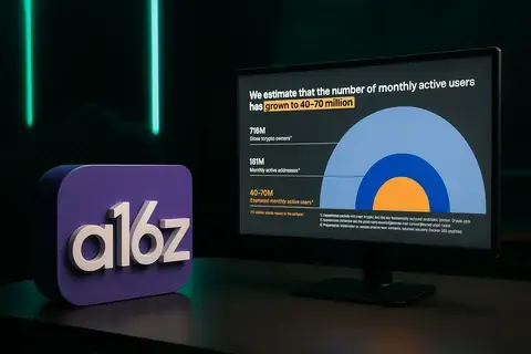 a16z Crypto Catat Hanya 40–70 Juta dari 716 Juta User Kripto yang Aktif