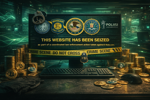 FBI Bekukan E-Note, Bursa Kripto Terafiliasi Sindikat Pencucian Uang Global