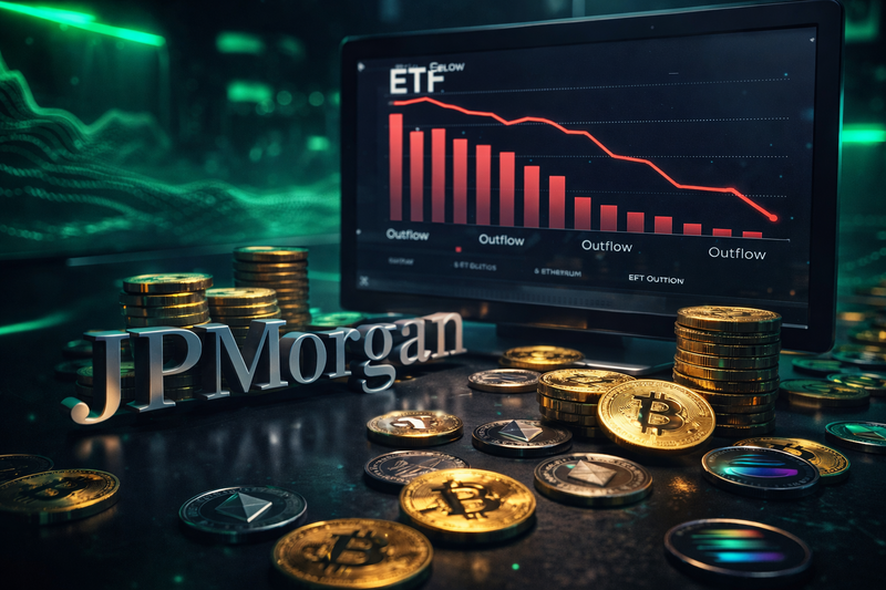 JPMorgan: Aksi Jual Kripto Segera Berakhir, Arus Keluar ETF Mereda