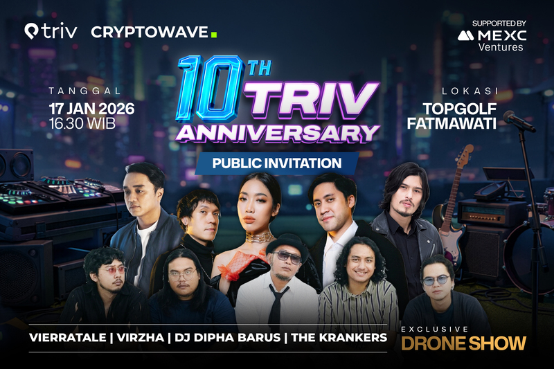 Triv Exchange Akan Gelar Perayaan 10 Tahun dengan Konser & Drone Show di Jakarta