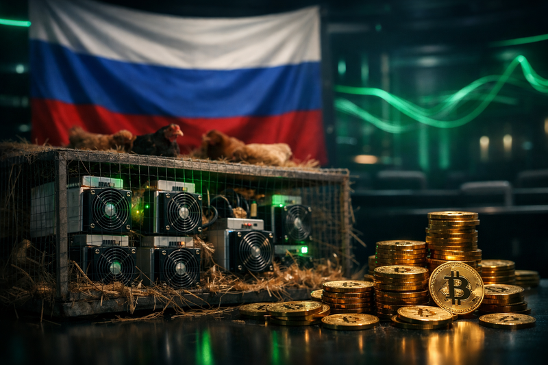 Hindari Pengawasan Negara, Miner Bitcoin Rusia Sembunyikan Mesin di Kandang Ayam