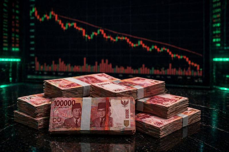Rupiah Anjlok Melewati Rp17.300 per Dolar AS, Tekanan Global Jadi Pemicu