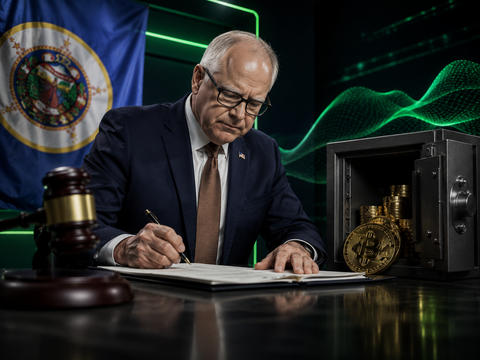 Gubernur Minnesota Sahkan UU Kustodian Aset Kripto, Bank Diizinkan Simpan Bitcoin