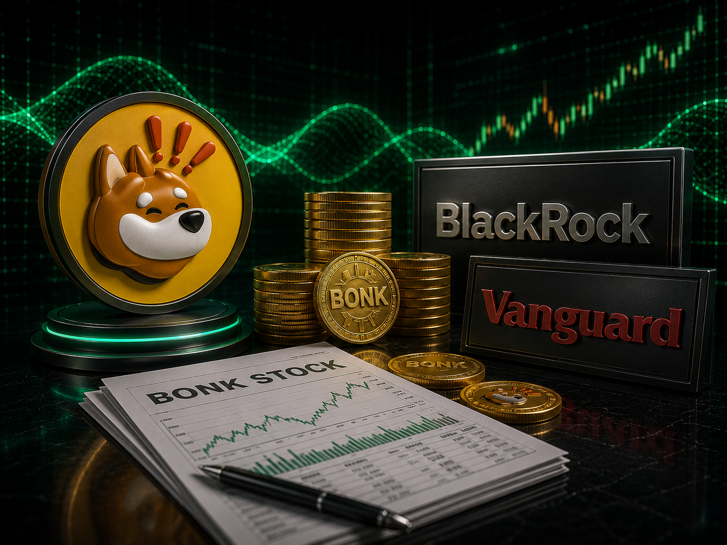 Lirik Sektor Memecoin, BlackRock dan Vanguard Beli Saham Treasury BONK