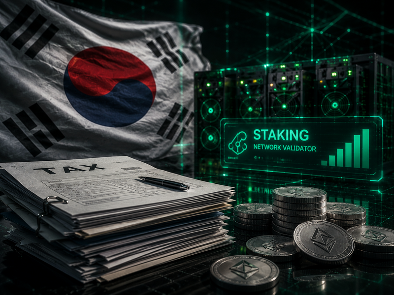 Korea Selatan Siap Terapkan Pajak 22% untuk Reward Staking Kripto