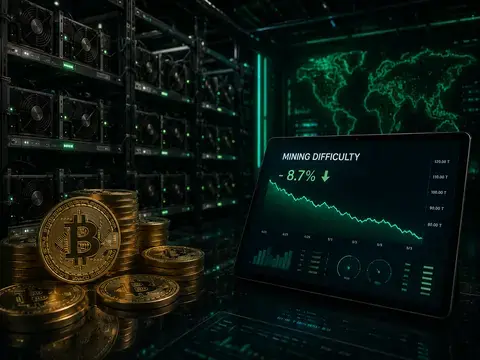 Tingkat Kesulitan Mining Bitcoin Turun 10%, Efisiensi Miner Meningkat