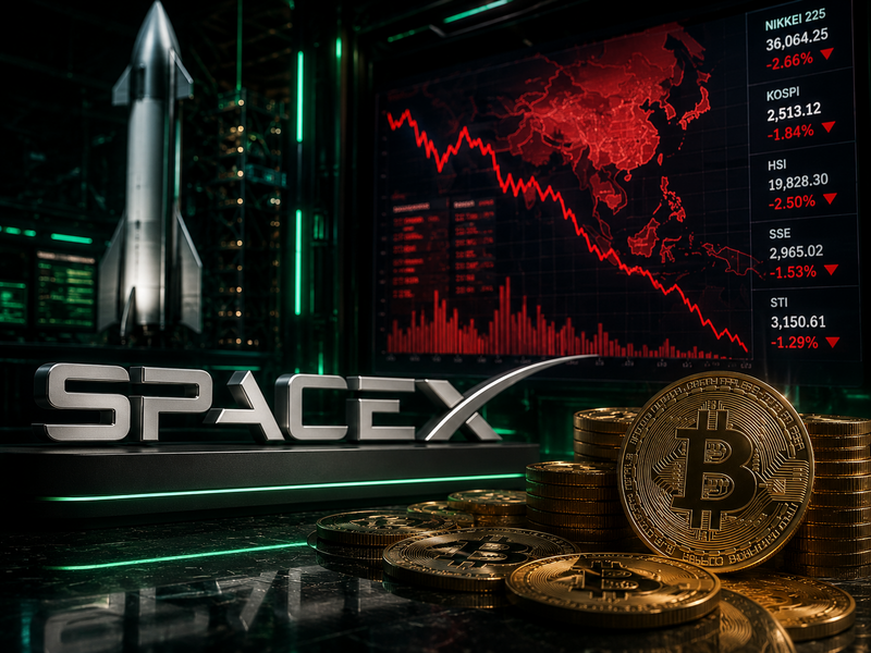 Guncangan Saham SpaceX Diduga Picu Tekanan di Saham Asia Hingga Bitcoin
