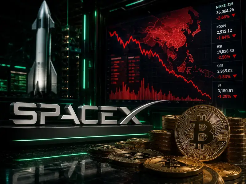 Guncangan Saham SpaceX Diduga Picu Tekanan di Saham Asia Hingga Bitcoin