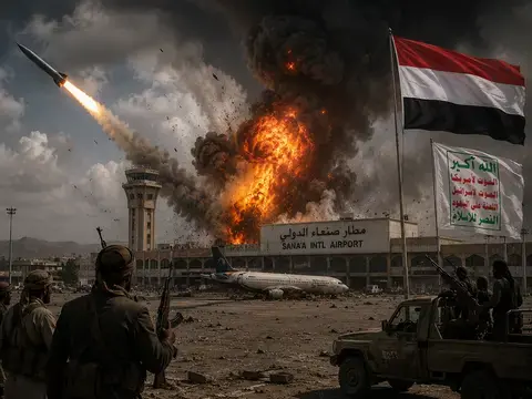 Houthi Tuding Arab Saudi Serang Bandara Sanaa Demi Persulit Iran