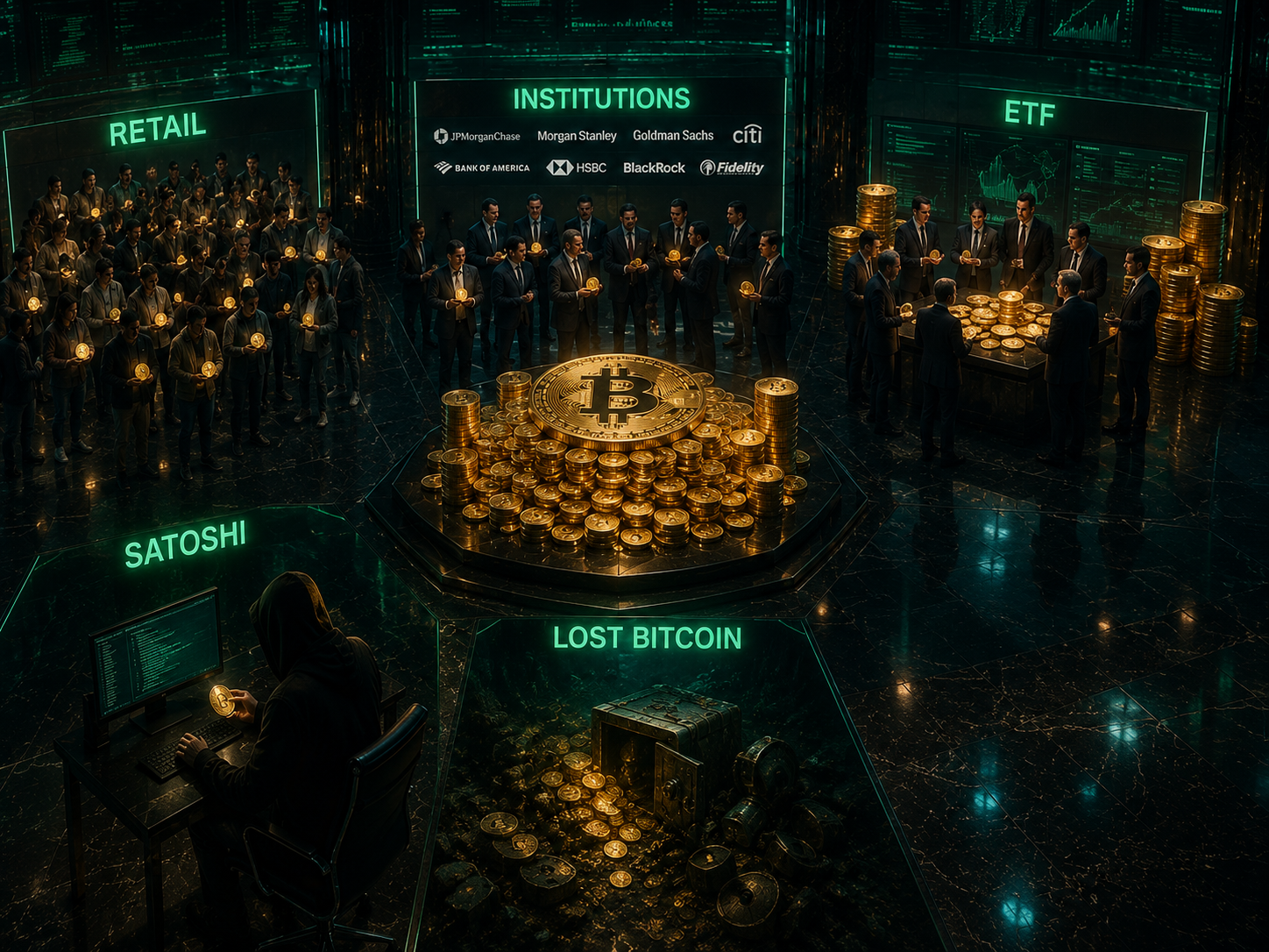 Meski Minat Institusi Meningkat, Ritel Masih Dominasi 66,1% Kepemilikan Bitcoin