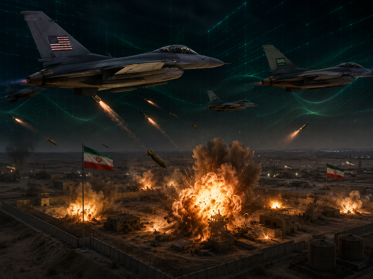 AS - Saudi Arabia Gempur Markas Milisi Iran di Irak