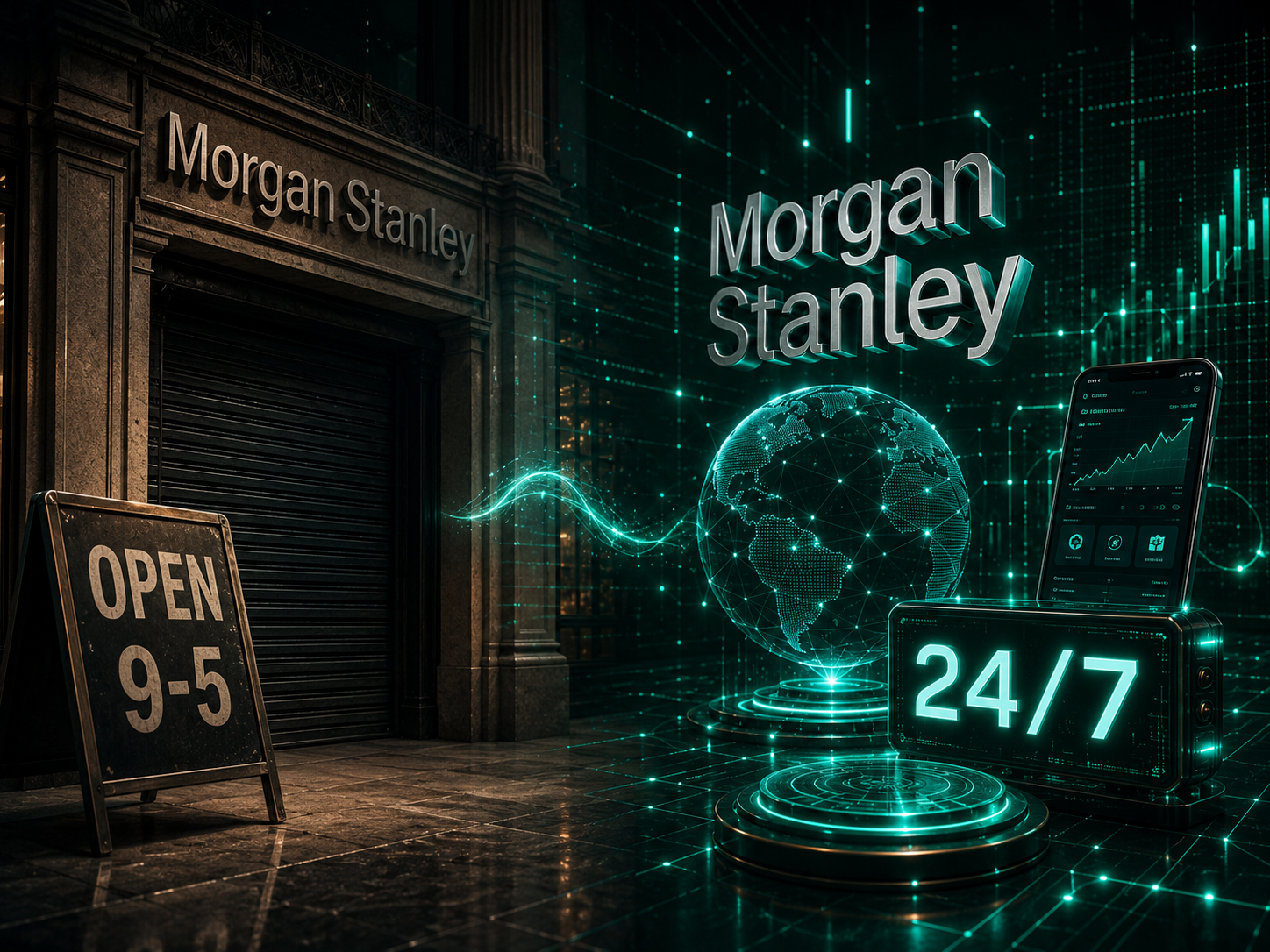 Morgan Stanley: Era Perbankan 9-5 Berakhir, Dunia Bergerak ke Sistem Tokenisasi 24/7
