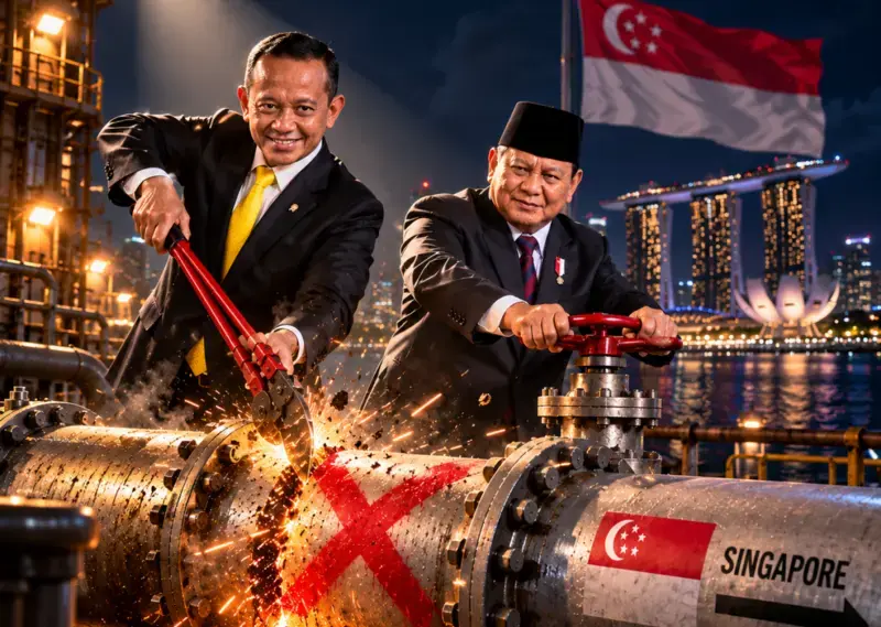 Indonesia Resmi Pangkas Ekspor Gas ke Singapura