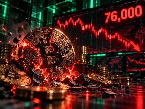 Terseret Dampak Peretasan Binance, Bitcoin Lanjut Turun ke Area $76.000