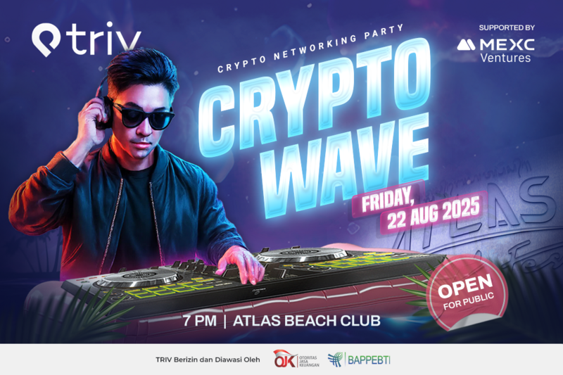 Triv x CryptoWave Gelar Crypto Networking Party di Bali, Gratis untuk Semua!