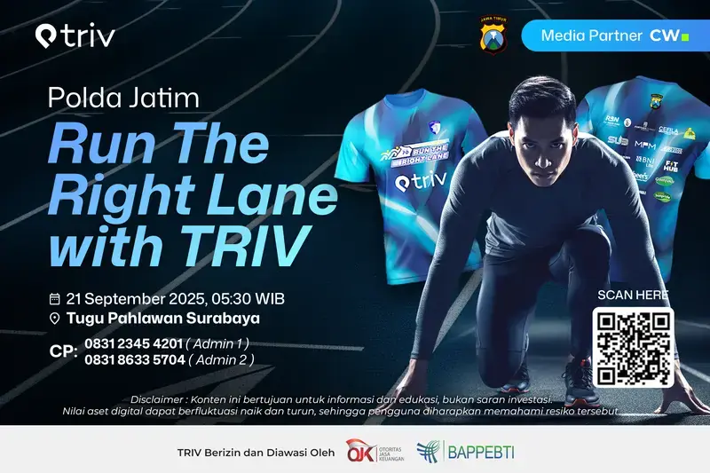 Triv Exchange Bersama Polda Jatim menggelar Event Marathon “Run The Right Lane with Triv”
