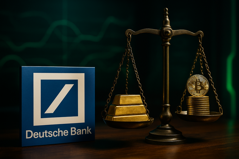 Deutsche Bank Sebut Emas dan Bitcoin Bisa Bersanding di Neraca Bank Sentral Global